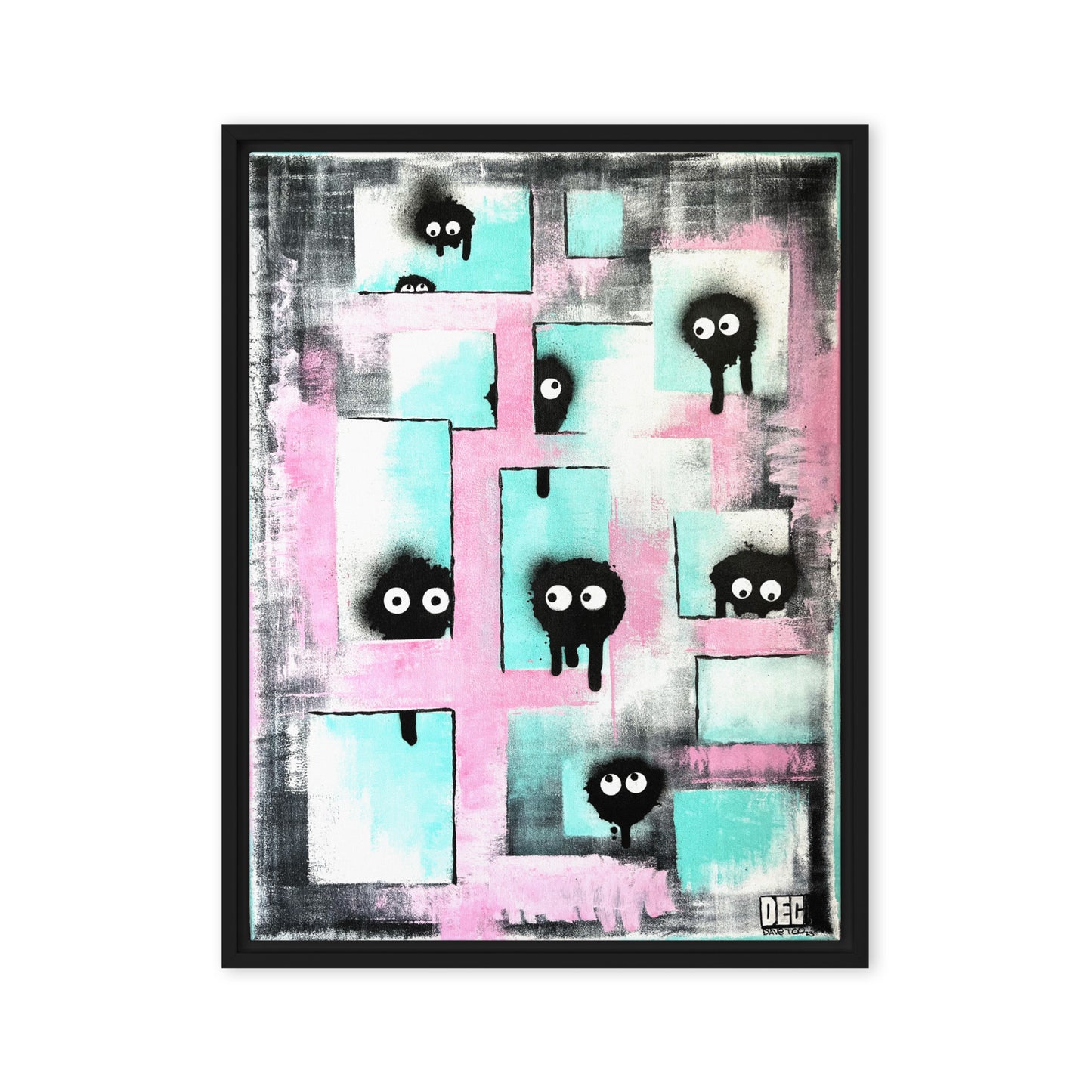 Interdimensional Hide-and-seek Framed canvas