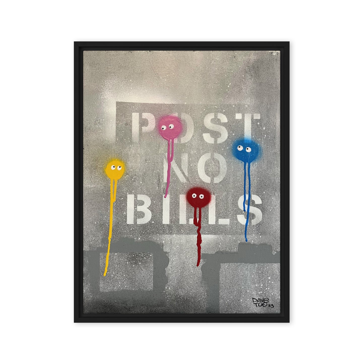 Post No Bills TOO Framed canvas