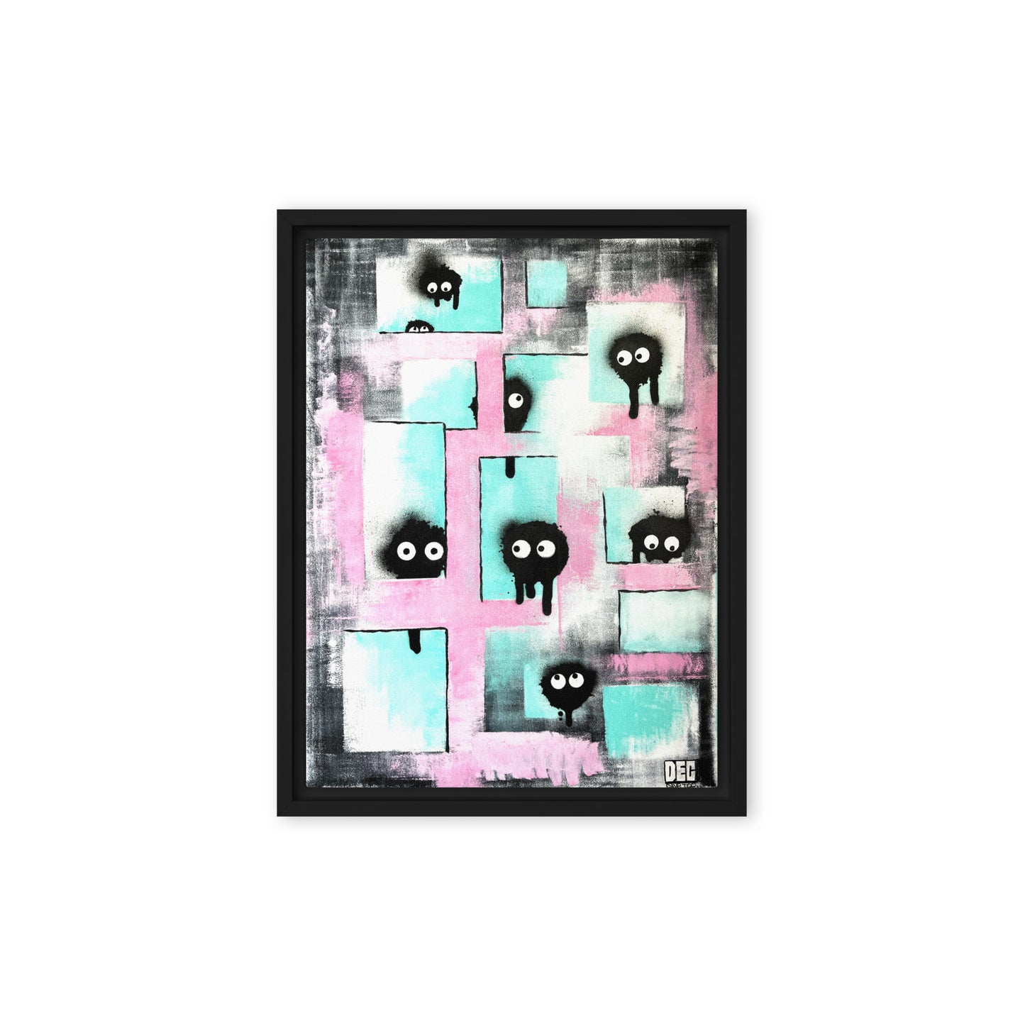 Interdimensional Hide-and-seek Framed canvas