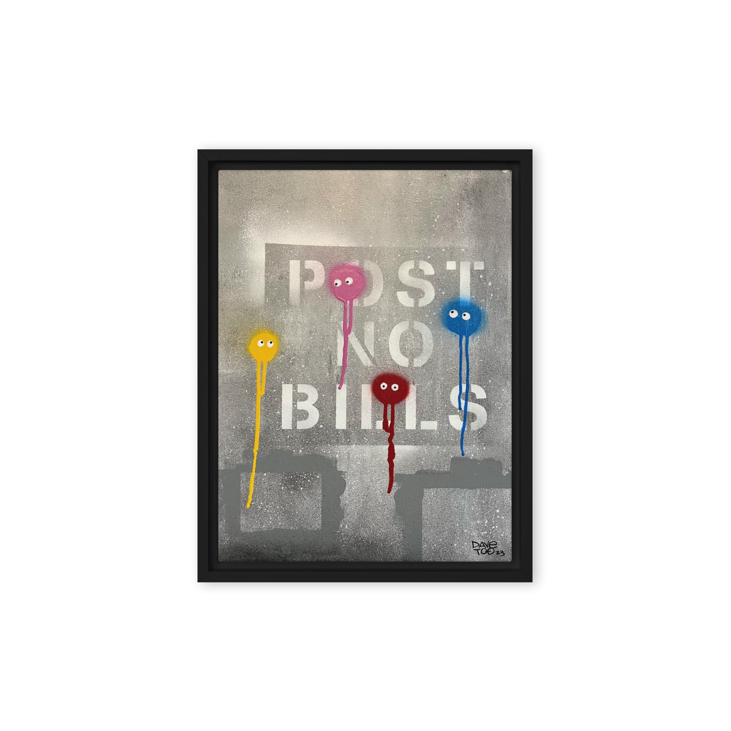 Post No Bills TOO Framed canvas