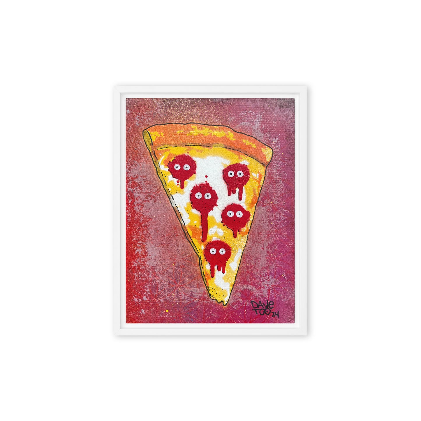 SPRAYMONSTER Pizza Framed canvas