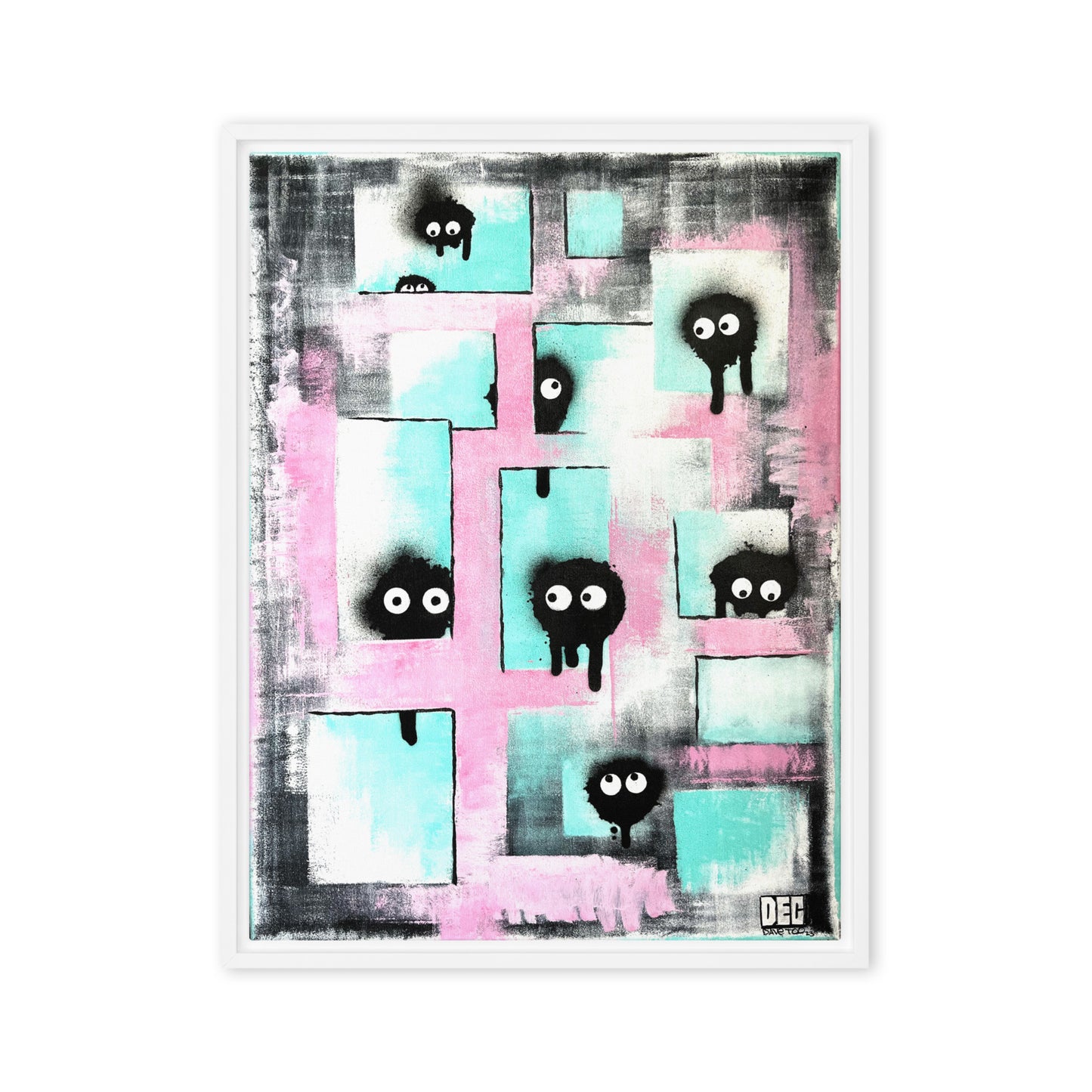 Interdimensional Hide-and-seek Framed canvas