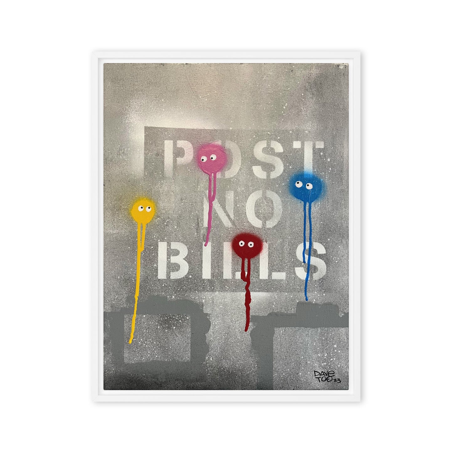 Post No Bills TOO Framed canvas